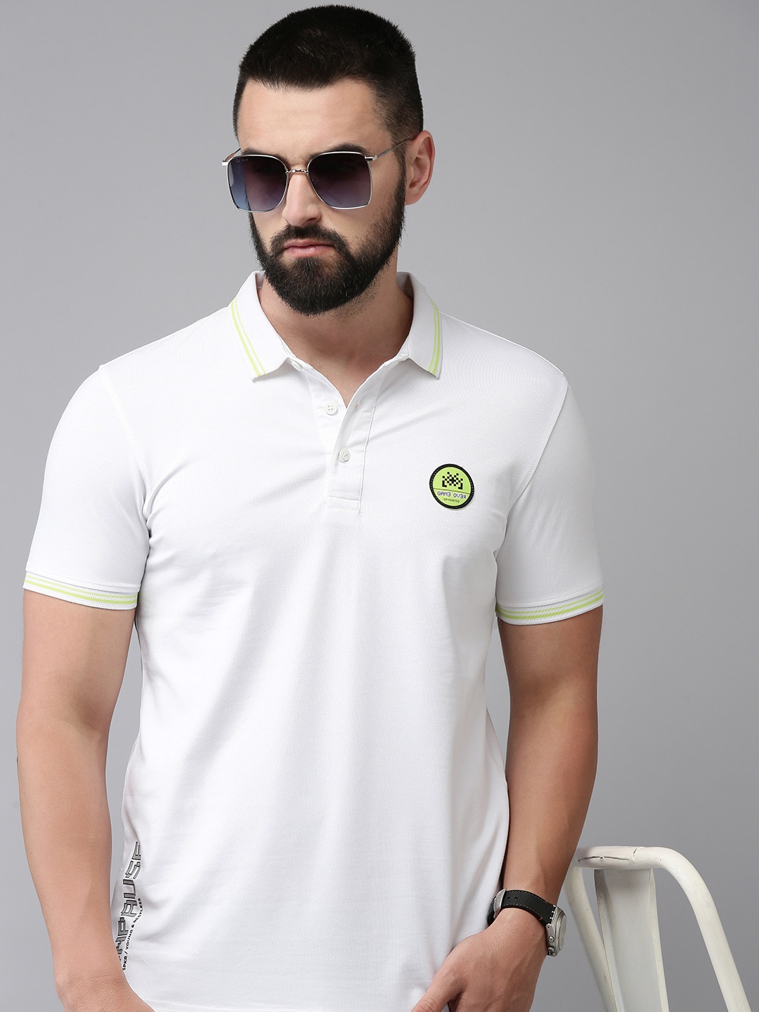 

SPYKAR Polo Collar Slim Fit T-shirt, White