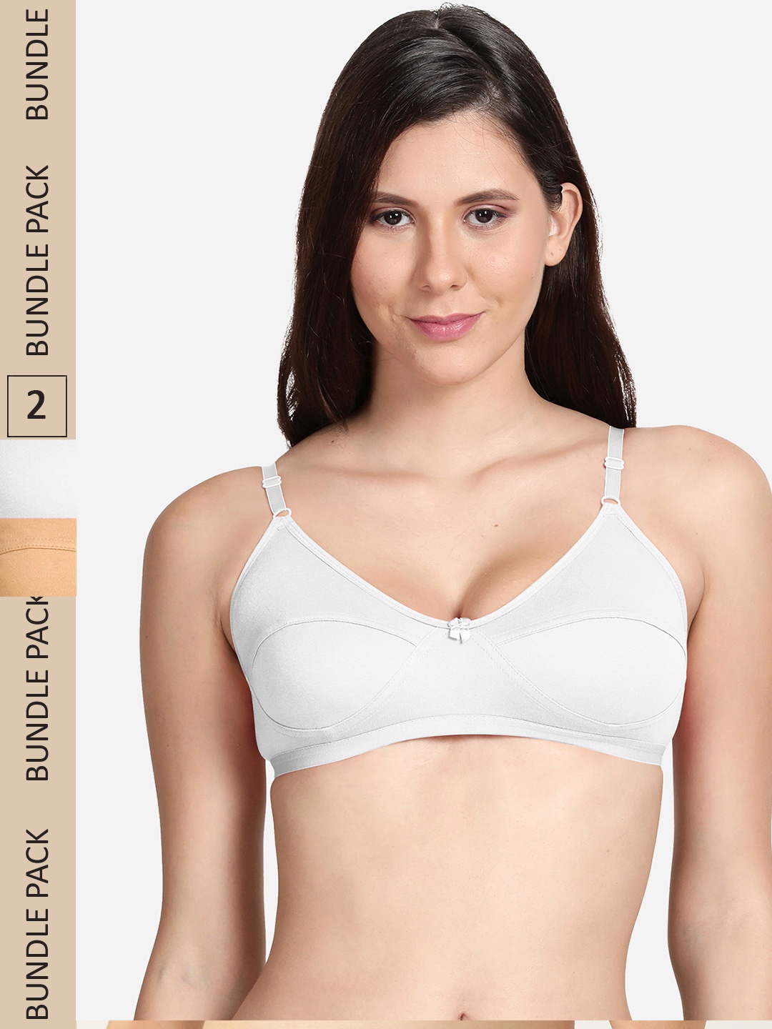 

shyaway Women Pack Of 2 Nude-Coloured & White Bra