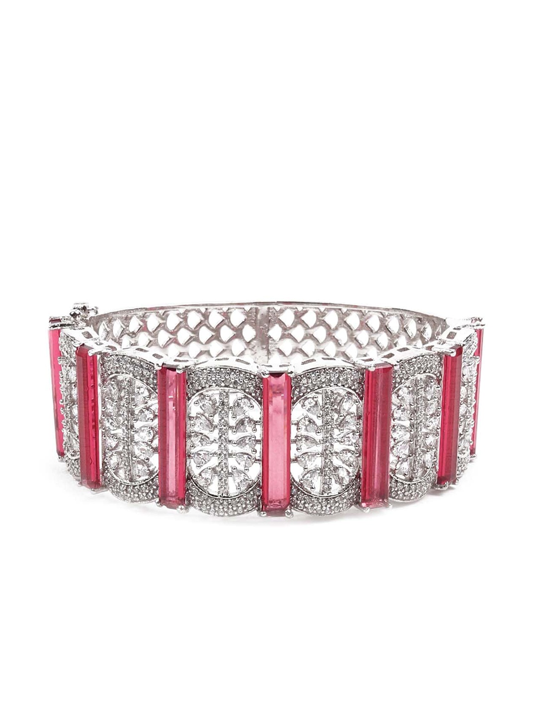 

ODETTE Women White & Pink Bangle-Style Bracelet