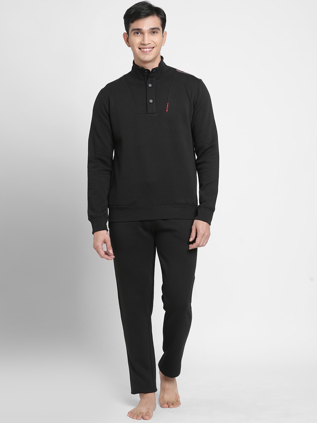 

Sweet Dreams Men Black Solid Tracksuit