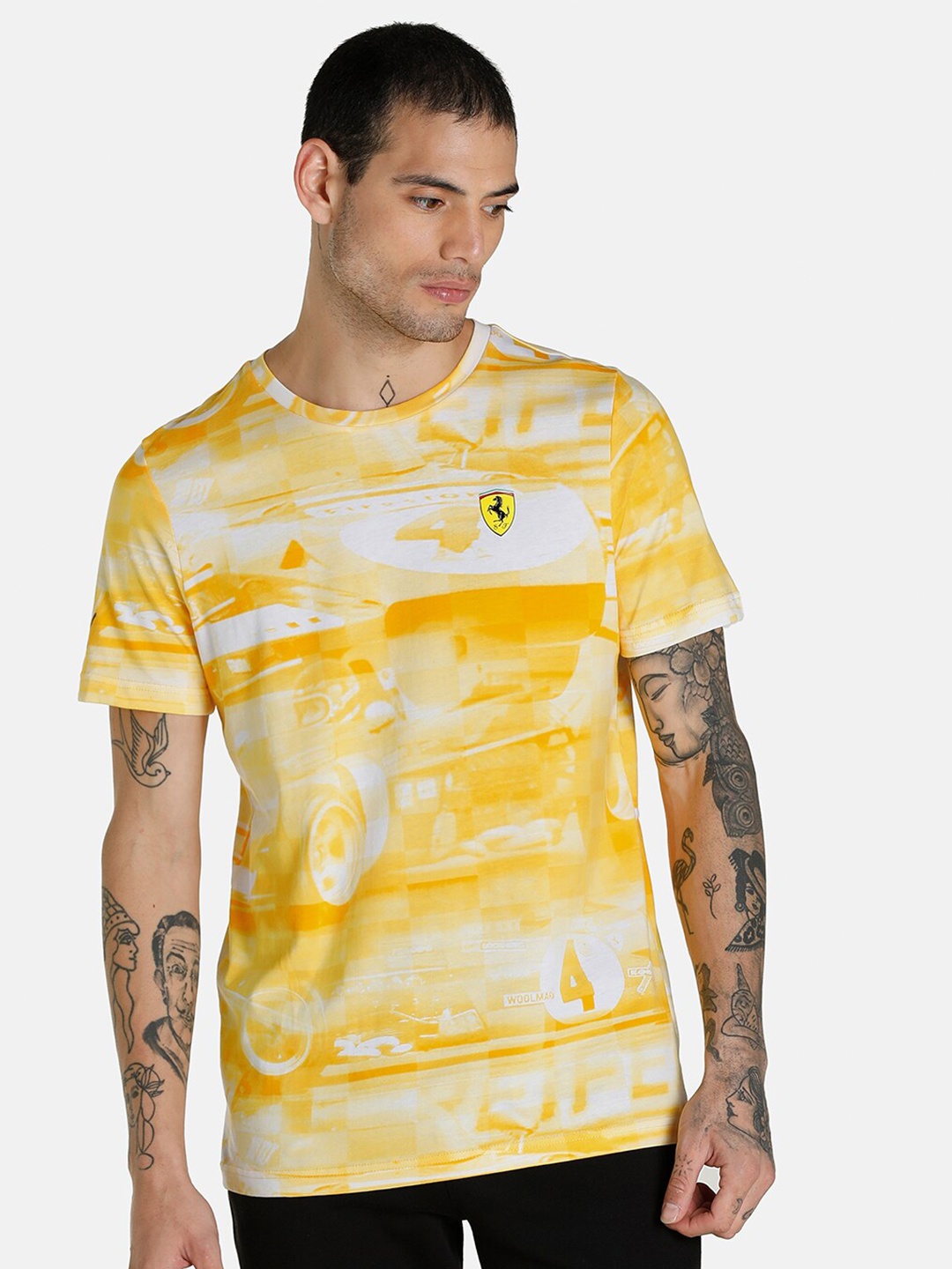 

PUMA Motorsport Men Ferrari Race AOP T-Shirt, Orange