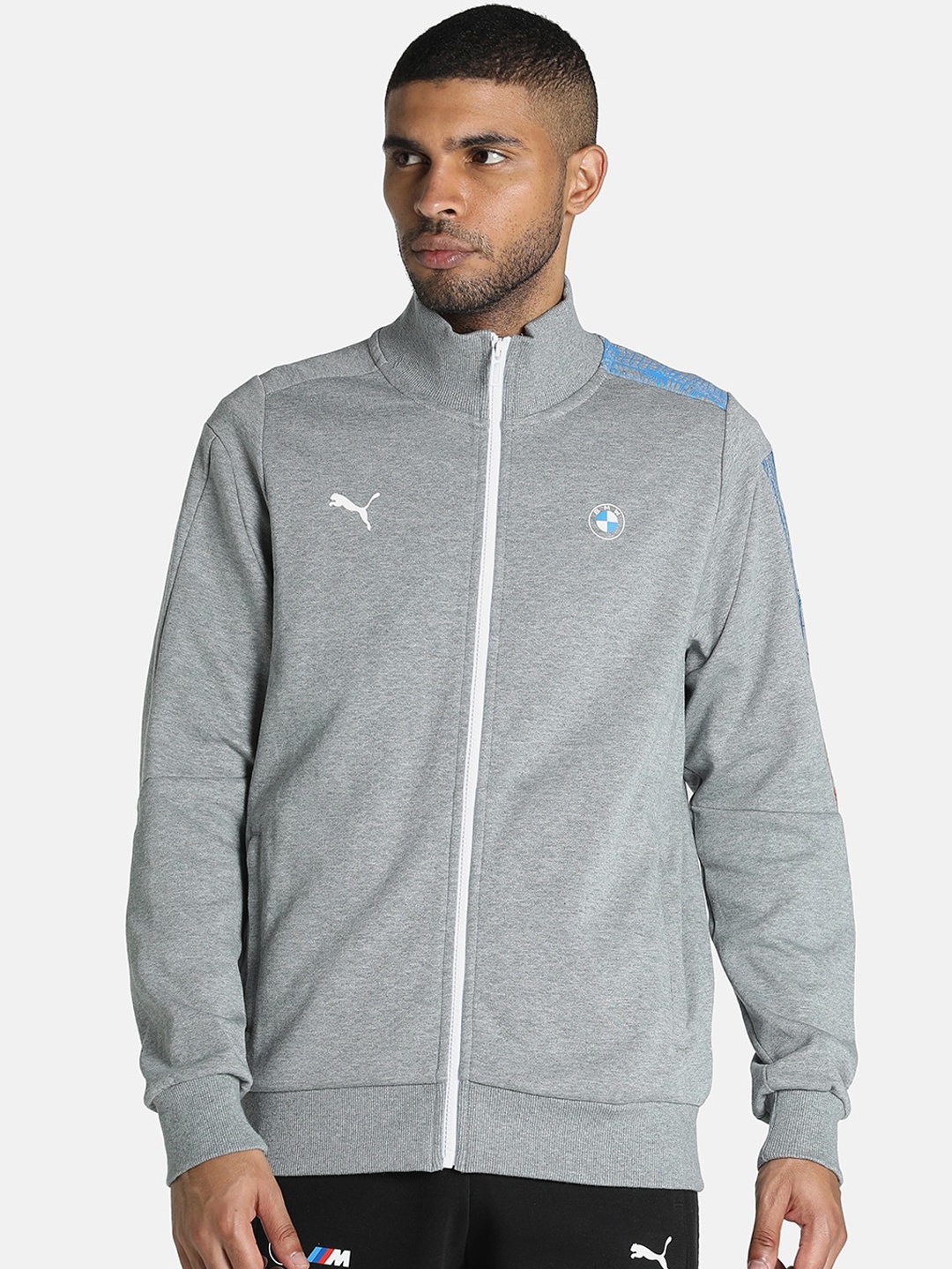 

PUMA Motorsport Men BMW M Motorsport Regular Fit T7 Full-Zip SweatShirt, Grey