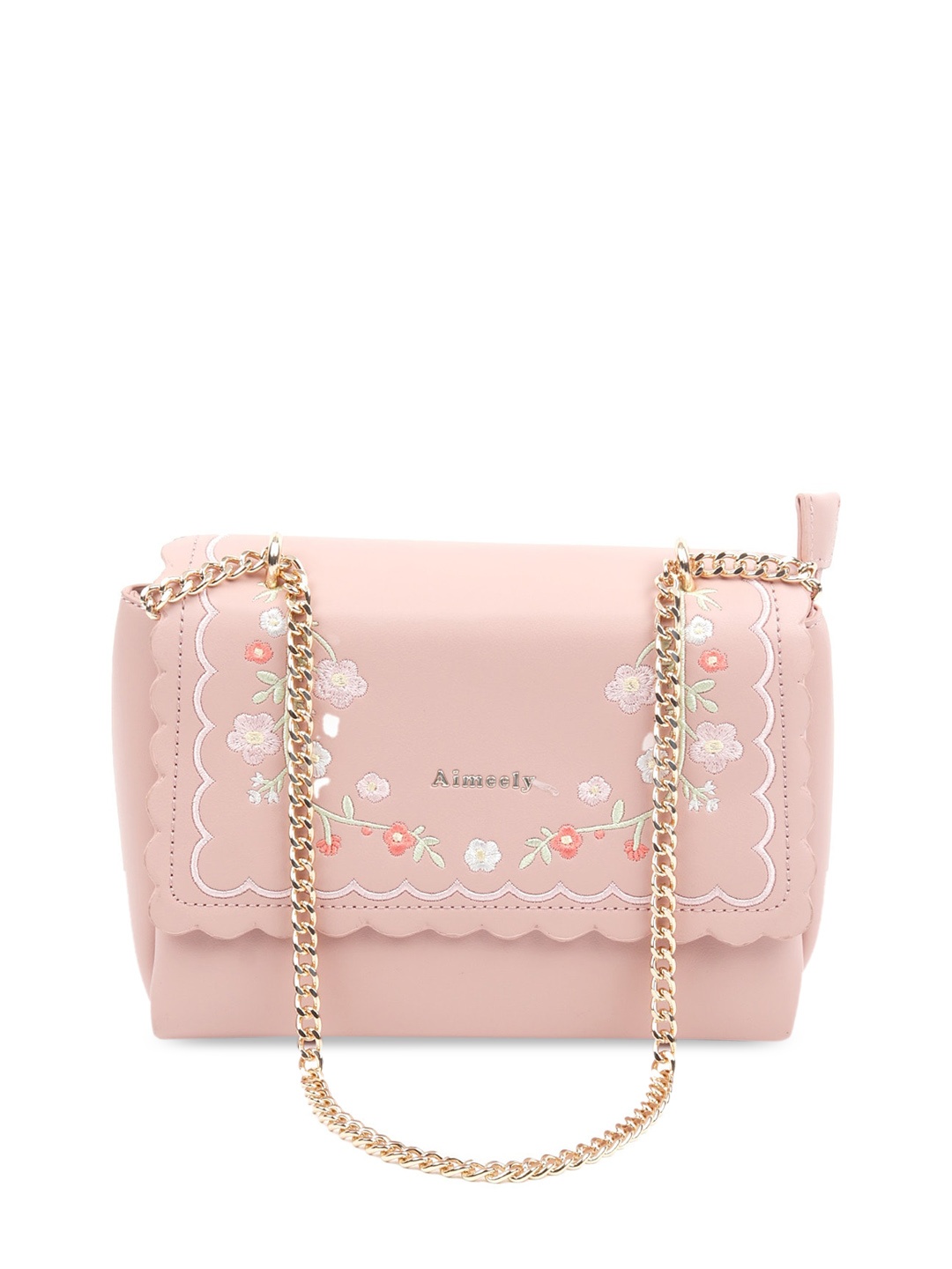 

ODETTE Pink PU Structured Handheld Bag with Quilted