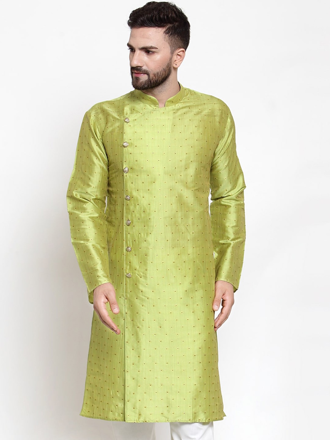 

Jompers Men Lime Green Kurta