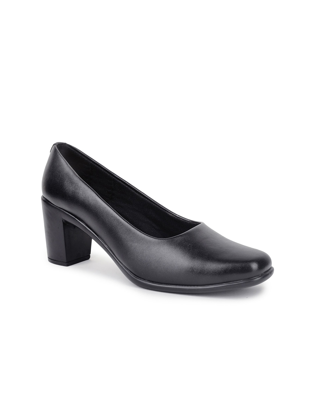 

VALIOSAA Women Black Solid Synthetic Block Heels