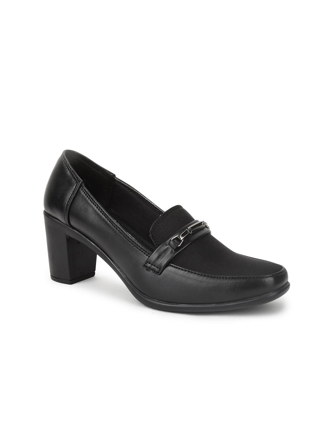 

VALIOSAA Black Work Block Pump Heels