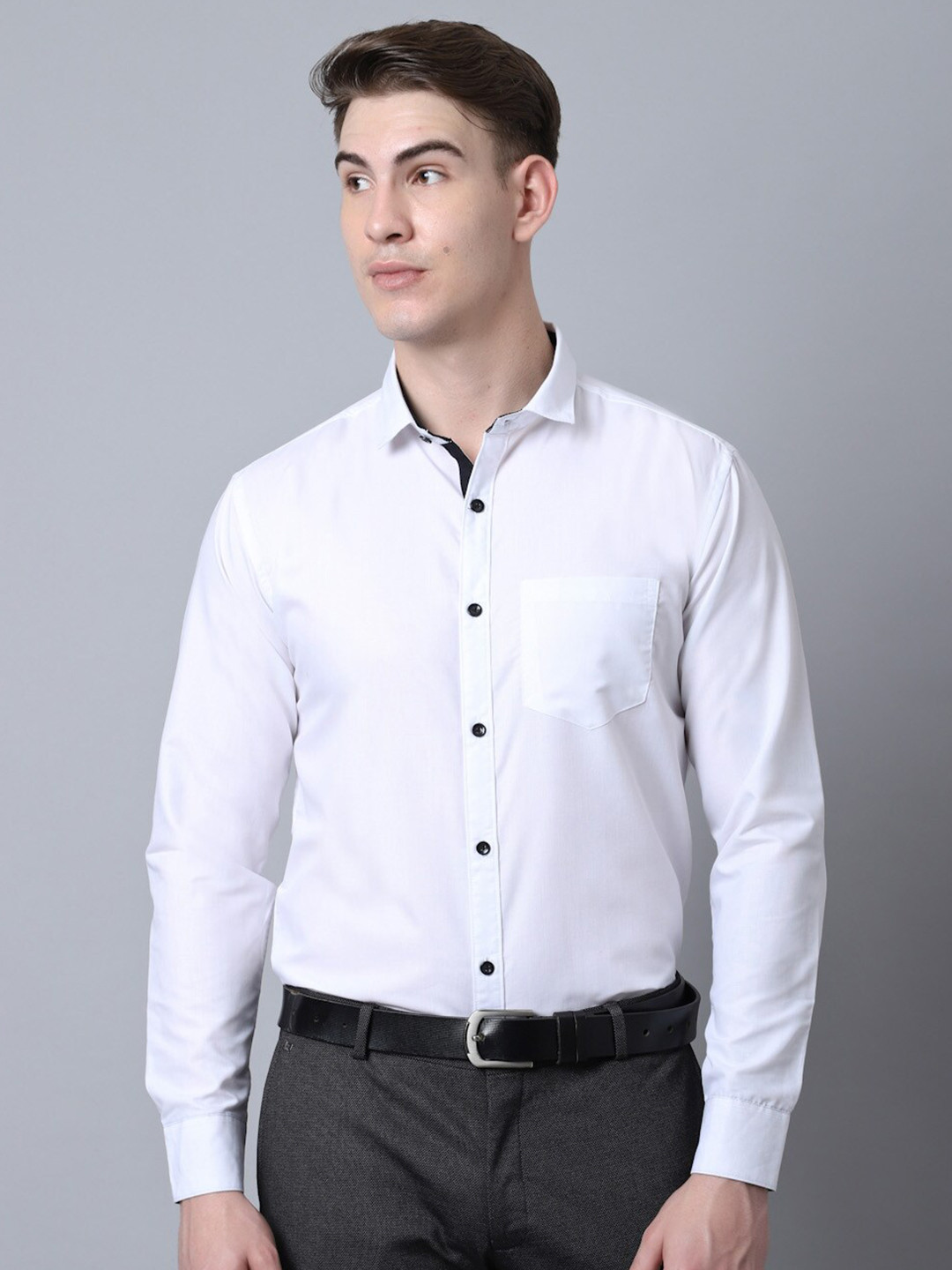 

Majestic Man Men White Slim Fit Formal Shirt