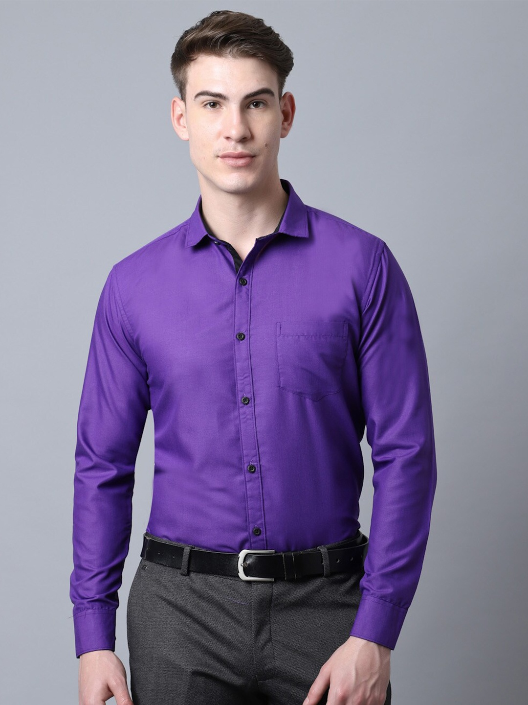 

Majestic Man Men Violet Slim Fit Formal Shirt