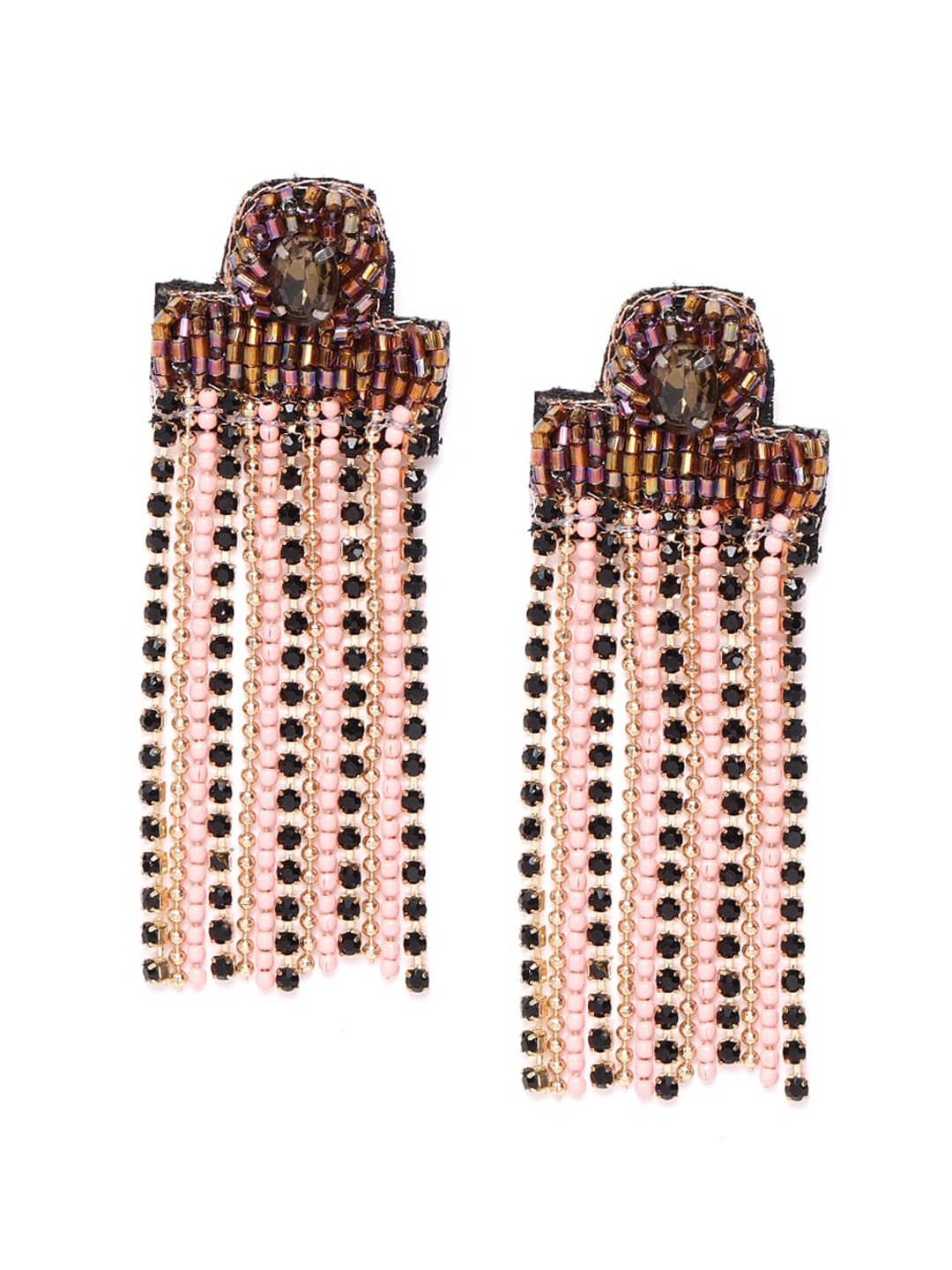 

Sangria Rose Gold & Pink Contemporary Drop Earrings