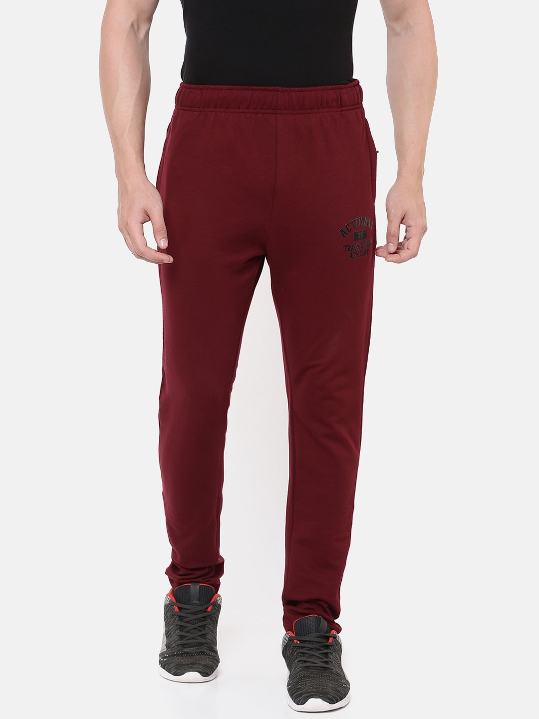 

ACTIMAXX Men Maroon Solid Track Pants