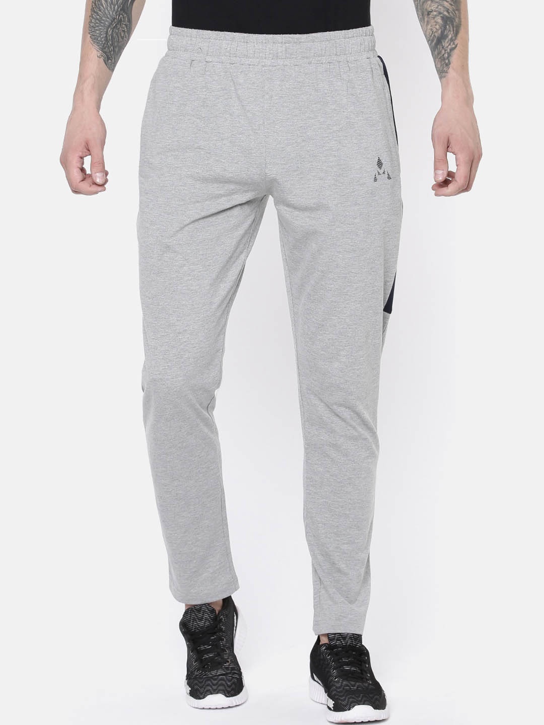 

ACTIMAXX Men Grey Melange Solid Cotton Anti Odour Track Pants