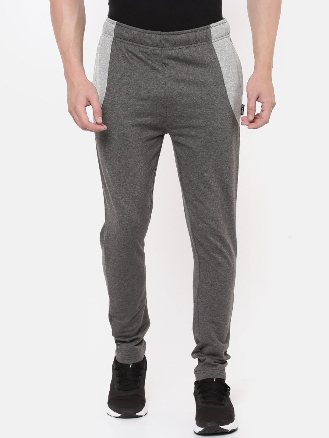 

ACTIMAXX Men Charcoal Grey Solid Cotton Track Pants