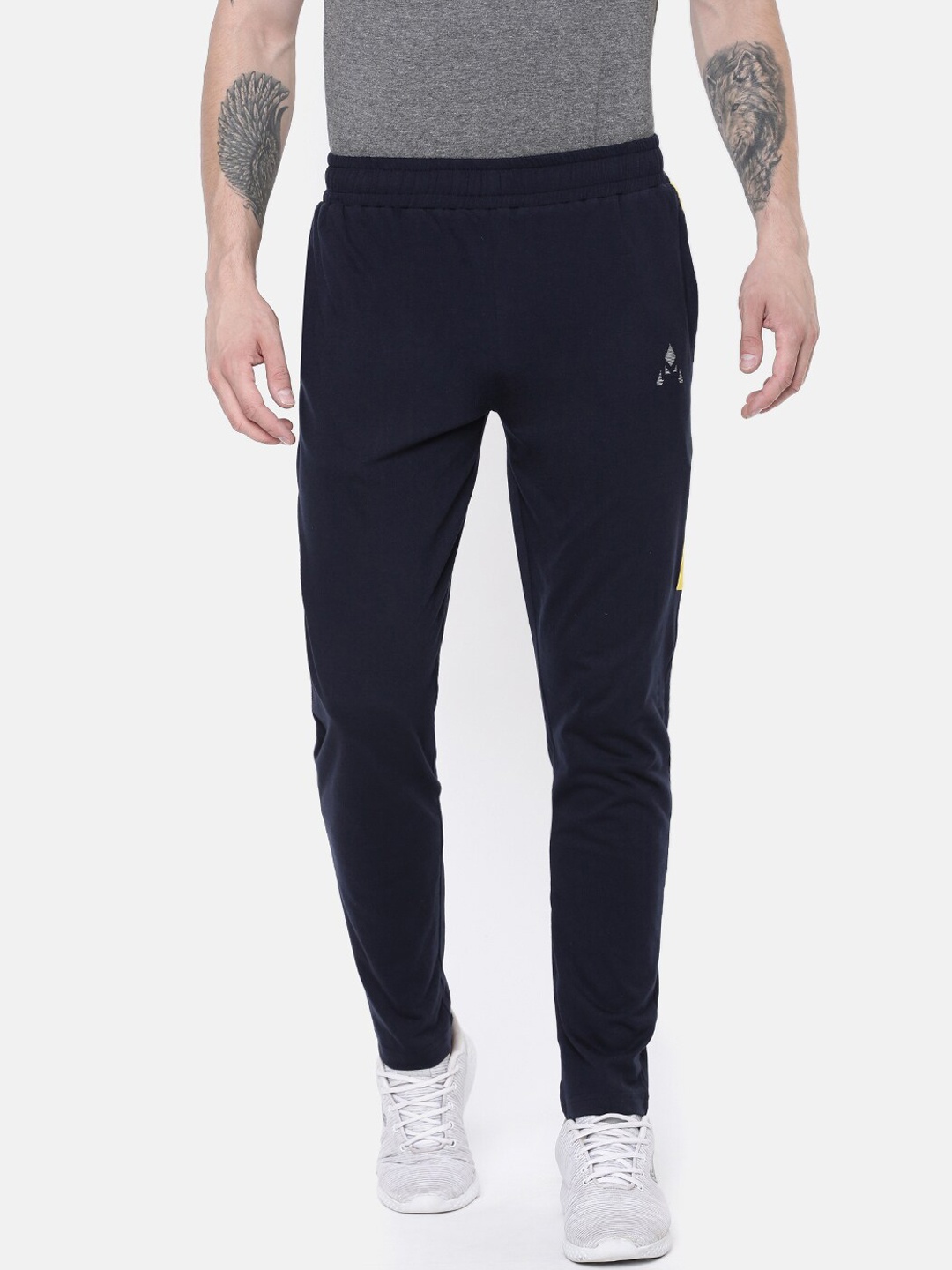 

ACTIMAXX Men Navy Blue Solid Cotton Anti-Odour Track Pants