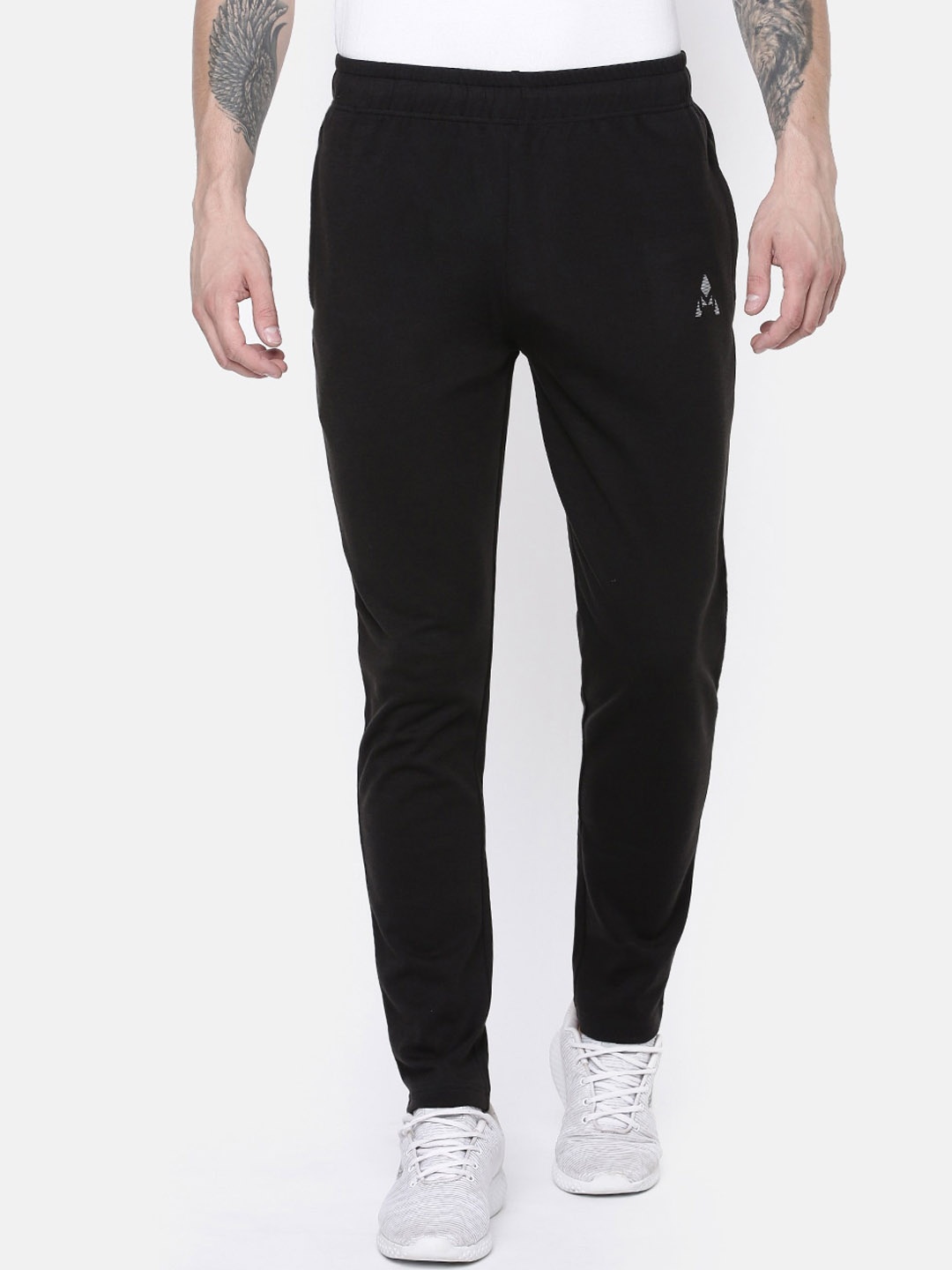 

ACTIMAXX Men Black Solid Cotton Anti odour Track Pants