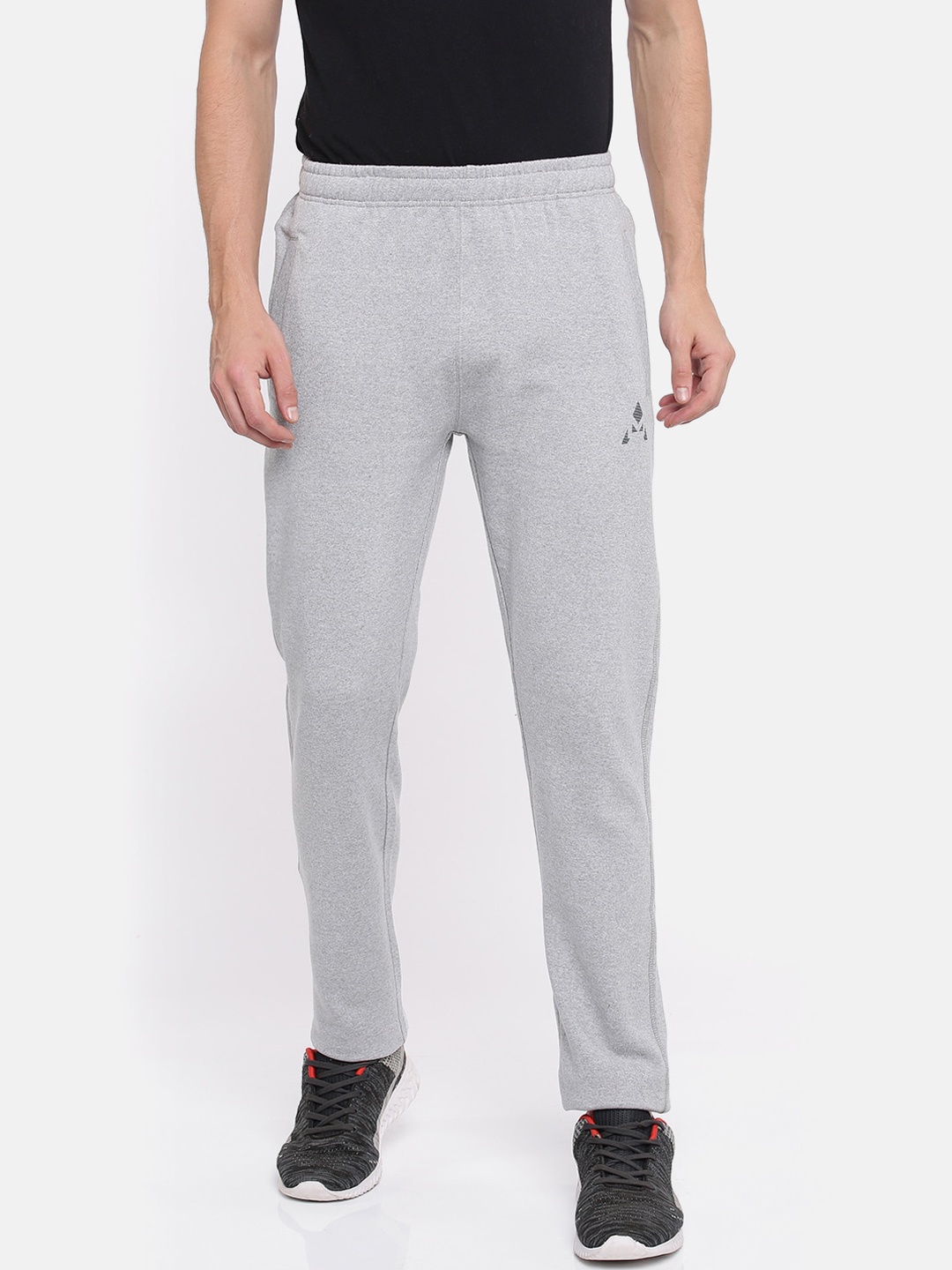 

ACTIMAXX Men Grey Melange Solid Cotton Anti-Odour Track Pants