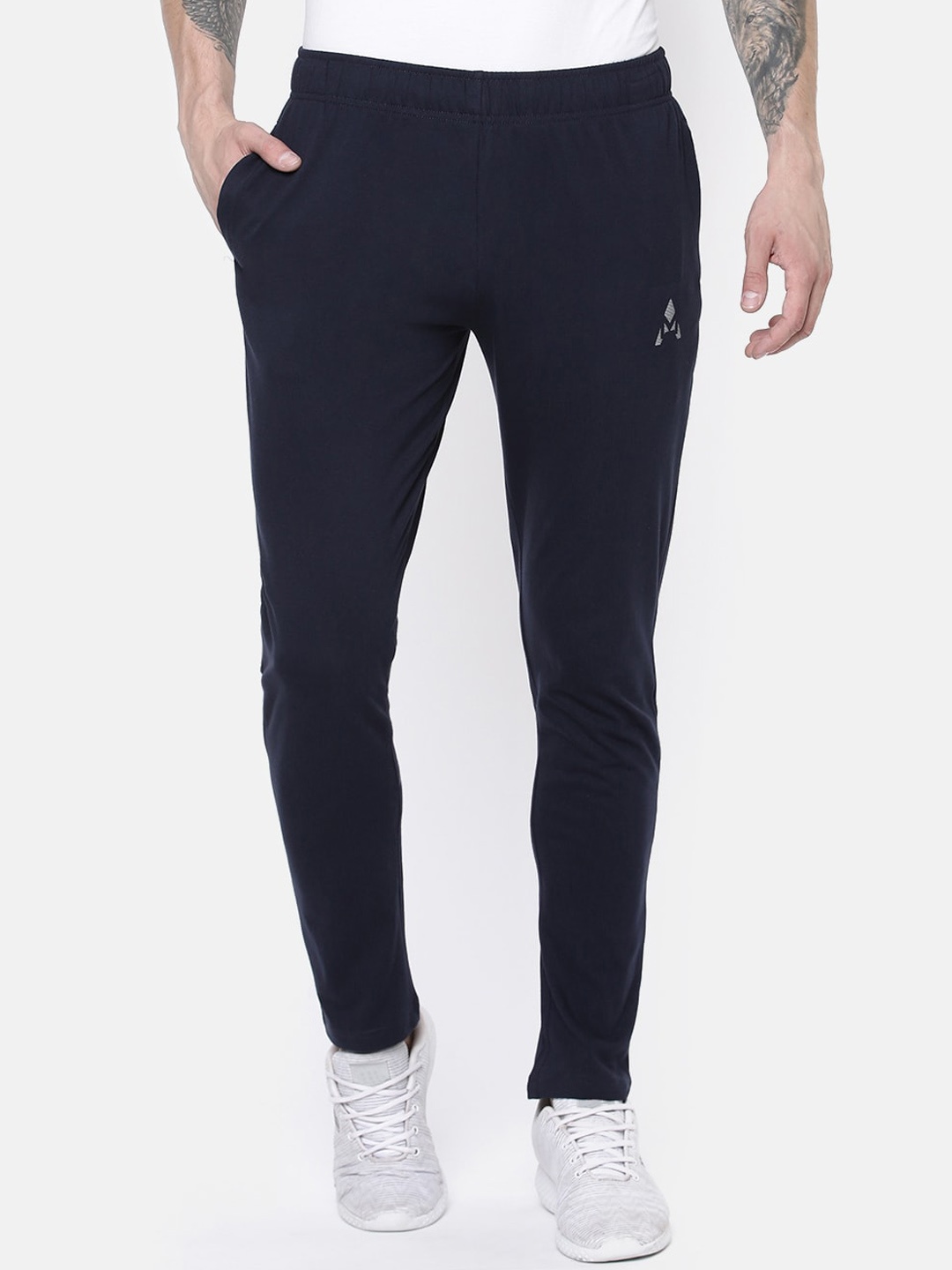 

ACTIMAXX Men Navy Blue Regular Fit Solid Cotton Track Pants