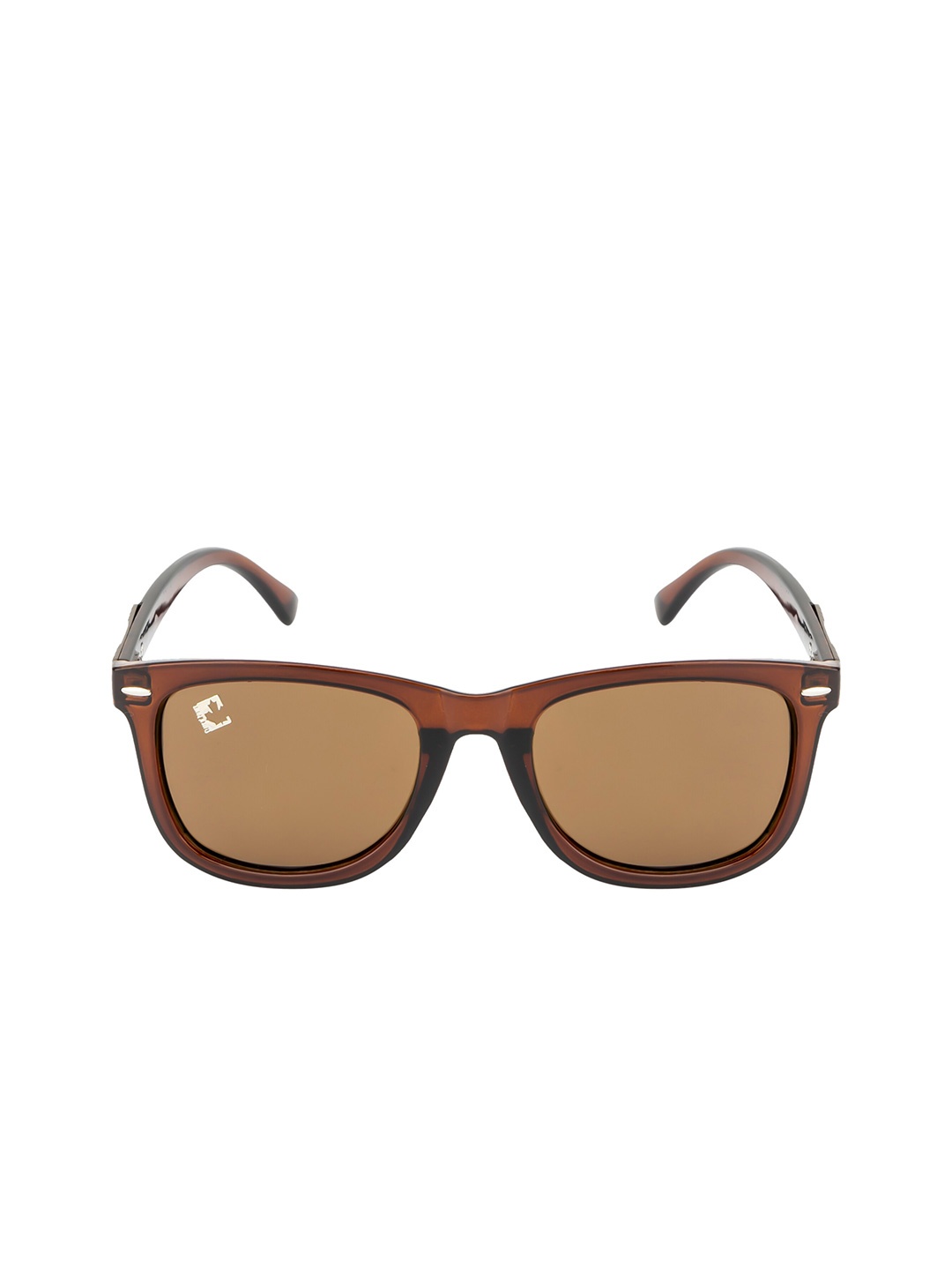 

Clark N Palmer Unisex Brown Lens & Brown Wayfarer Sunglasses with Polarised and UV Protected Lens