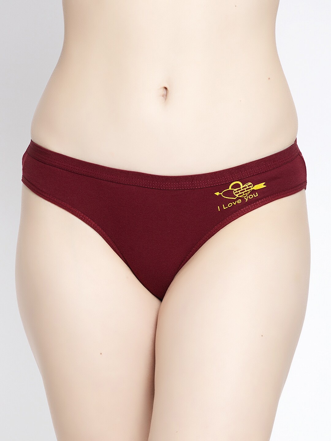 

GRACIT Women Maroon Solid Cotton Hipster Briefs