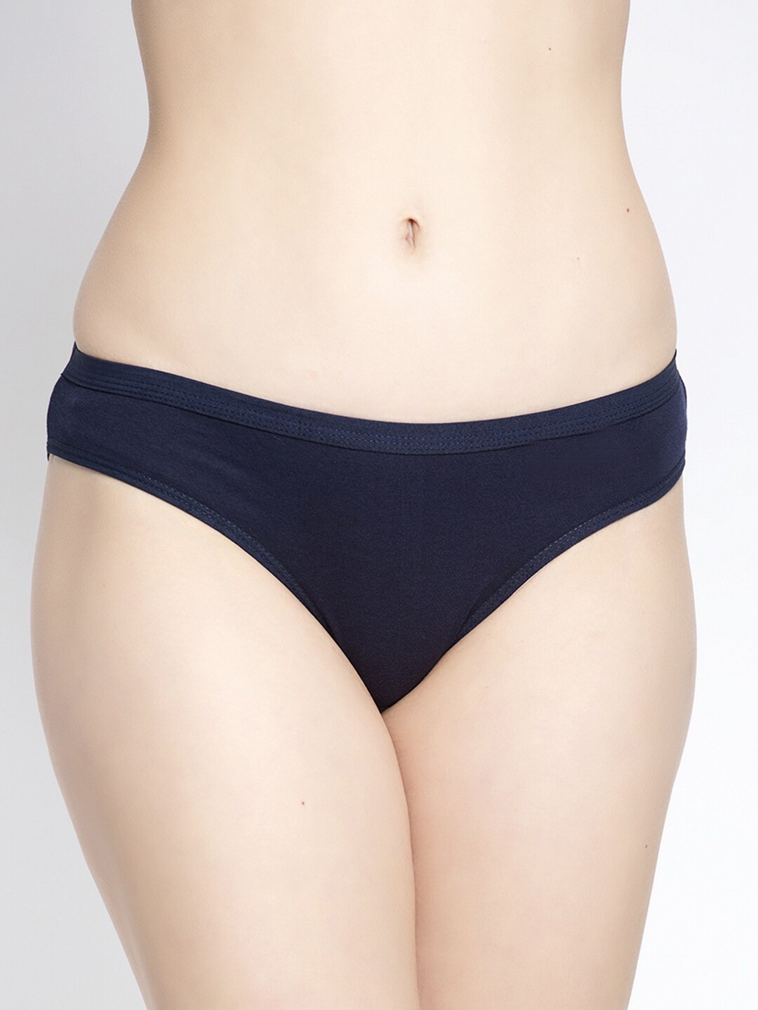 

GRACIT Women Navy Blue Solid Hipster Cotton Lycra Seamless Briefs