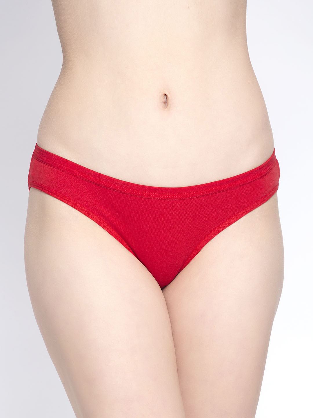 

GRACIT Women Red Solid Cotton Brief