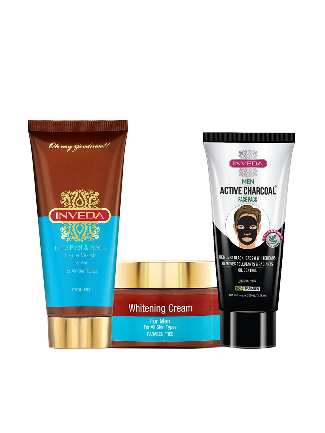 

Inveda Set Of 3 Face Wash, Face Pack & Whitening Cream 250ml, Multi