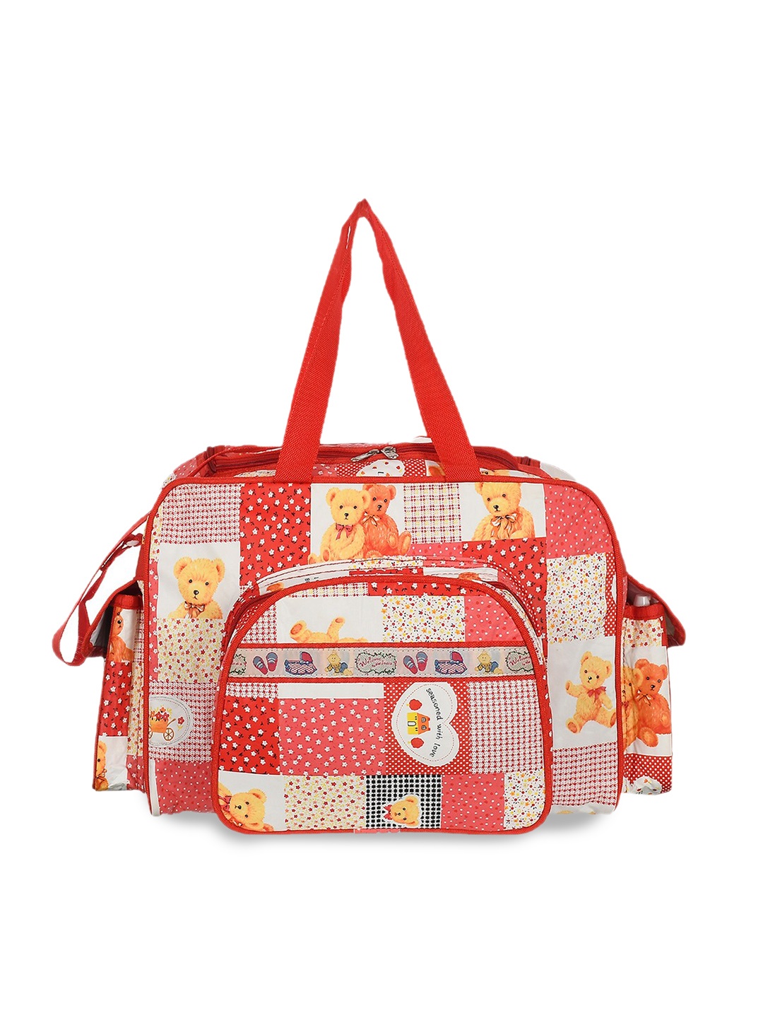 

Kuber Industries Red Printed Shopper Sling Bag