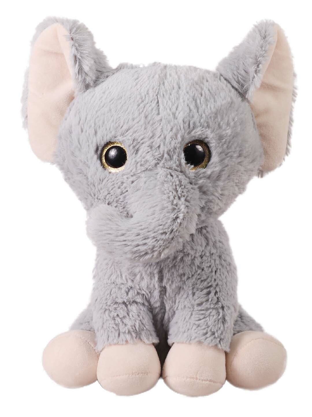 

Mirada Kids Grey Solid Elephant With Glitter Eye Soft Toy