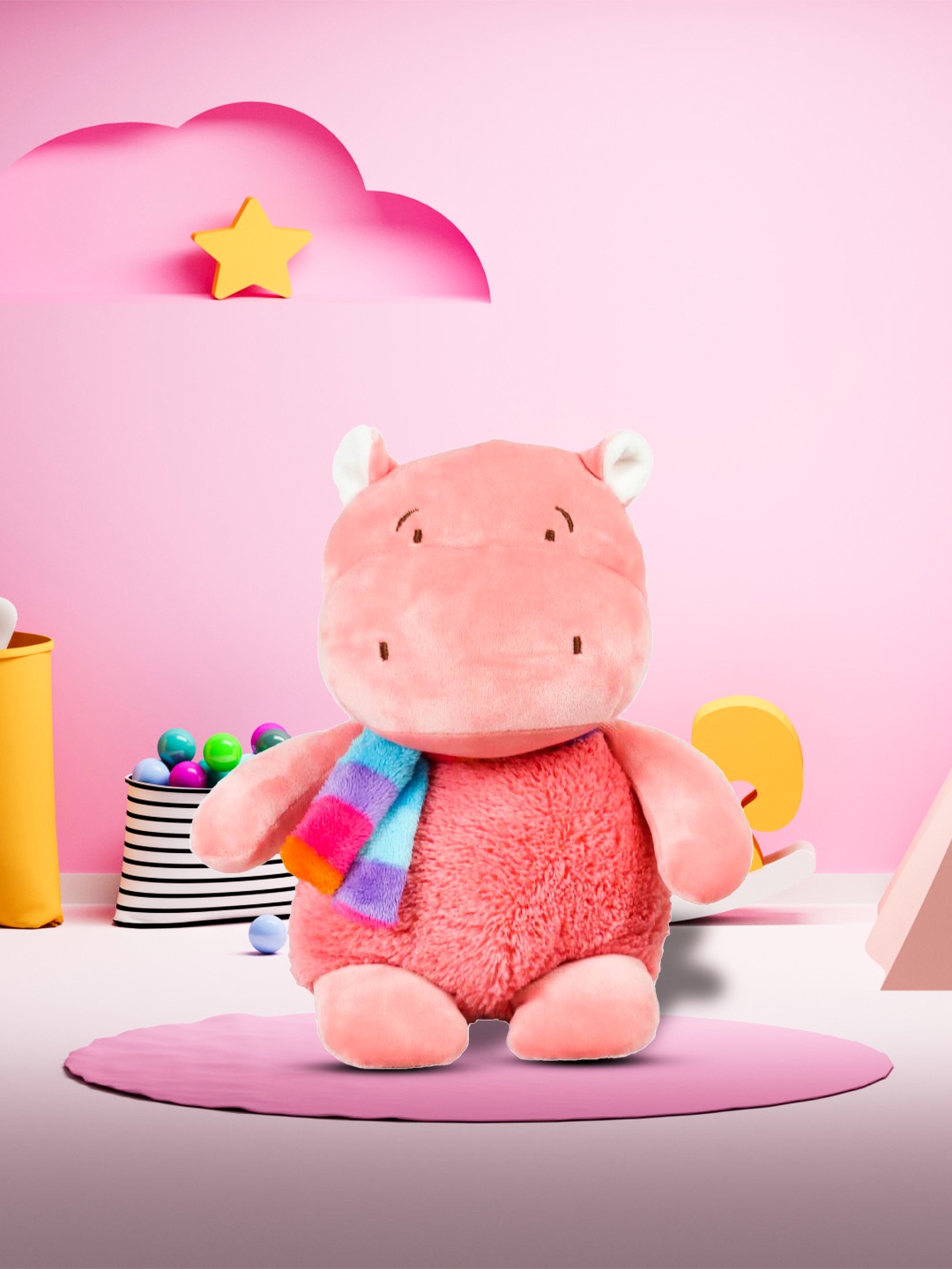 

Mirada Kids Coral Hippo With Scarf Soft Toys