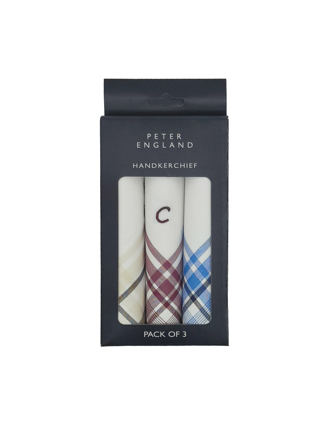 

Peter England Men Pack Of 3 Striped Cotton Handkerchiefs, White
