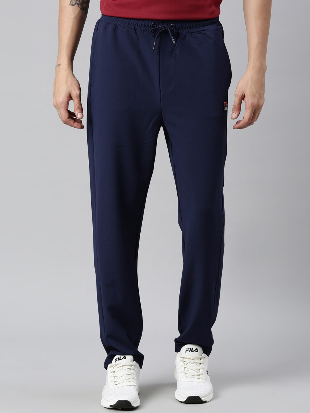 

FILA Men Blue Solid Track Pants