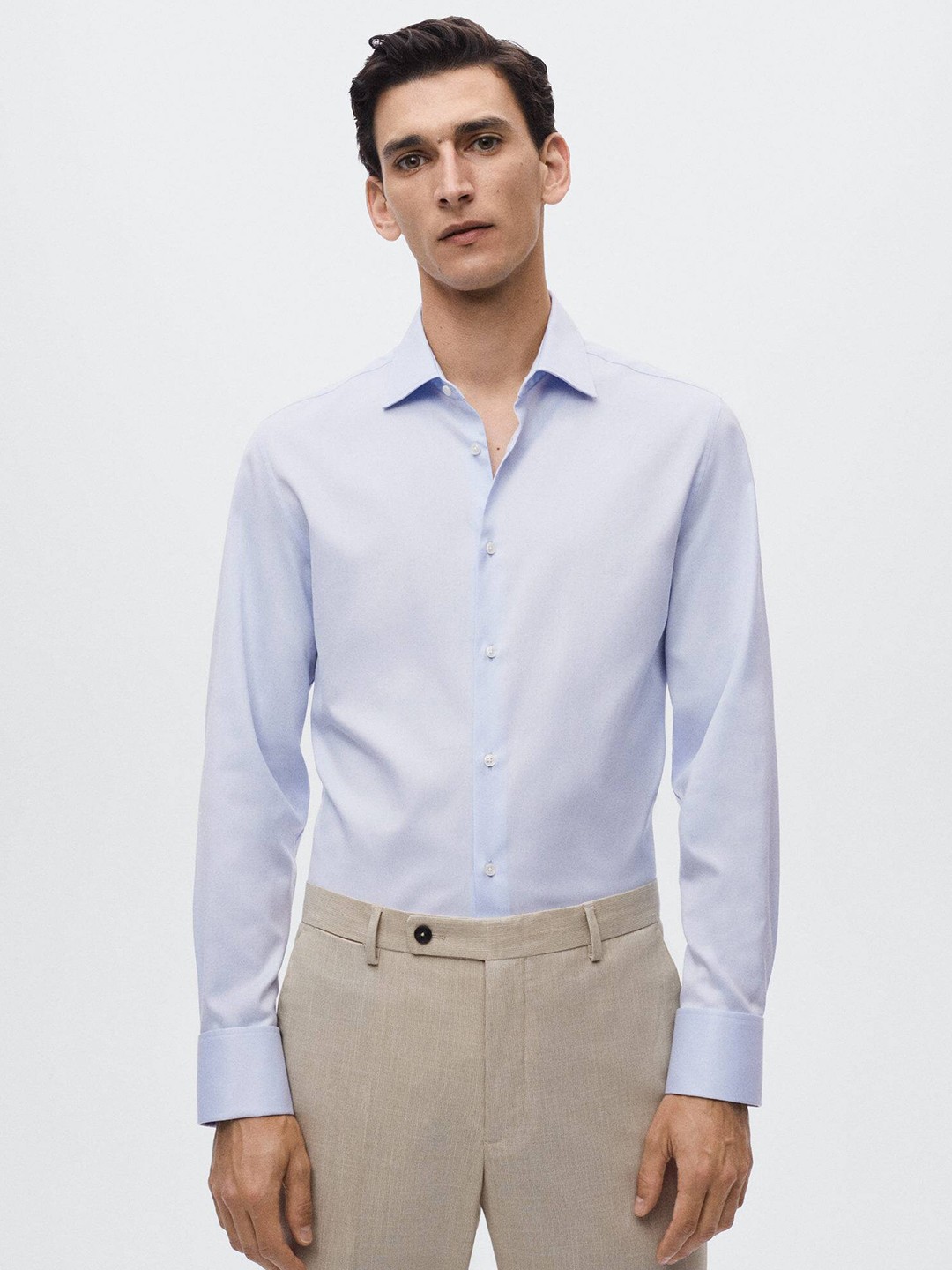 

MANGO MAN Blue Slim Fit Formal Shirt