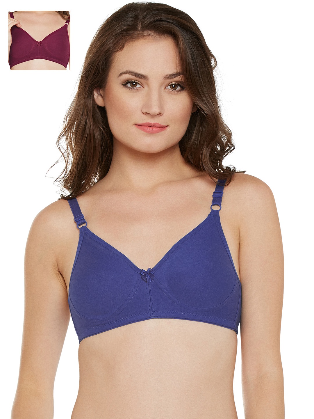 

Claura Pack of 2 Full-Coverage Bras, Maroon