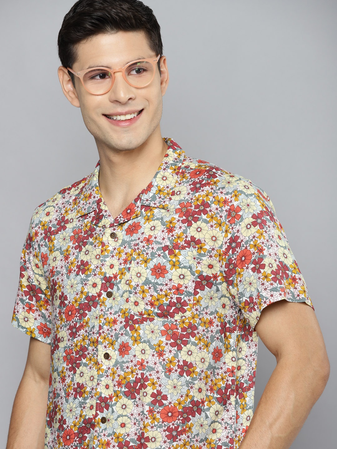 

DENNISON Men Multicoloured Smart Floral Printed Casual Shirt, Multi