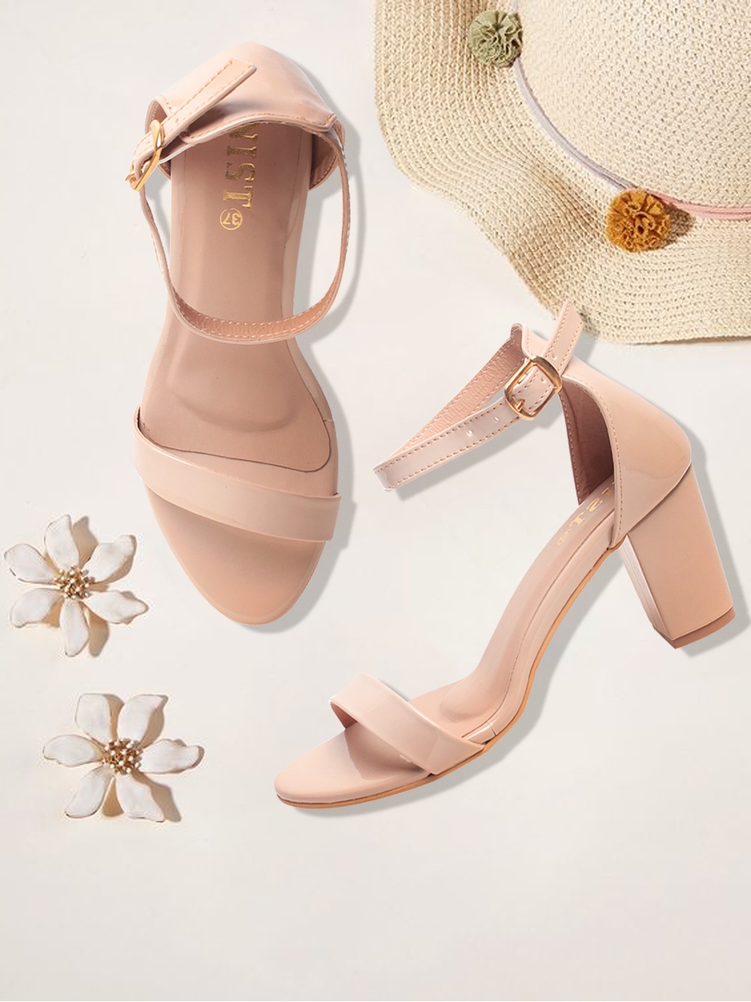 

GNIST Women Beige Solid Block Heels
