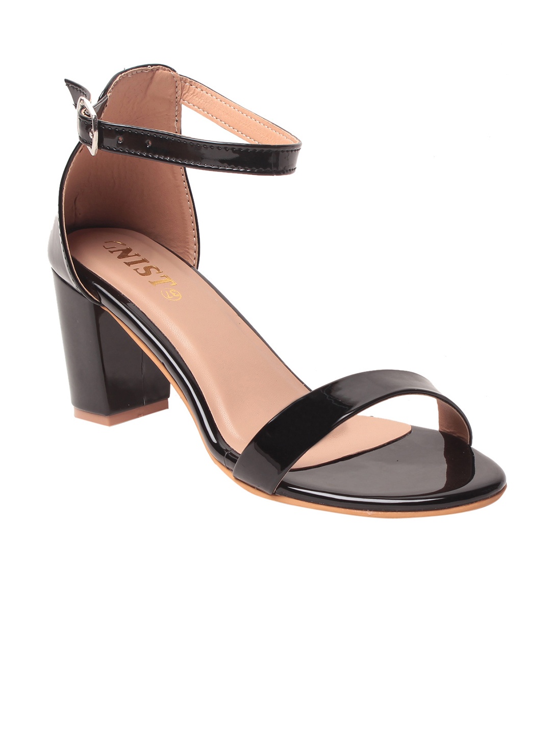 

GNIST Women Black Solid Sandals