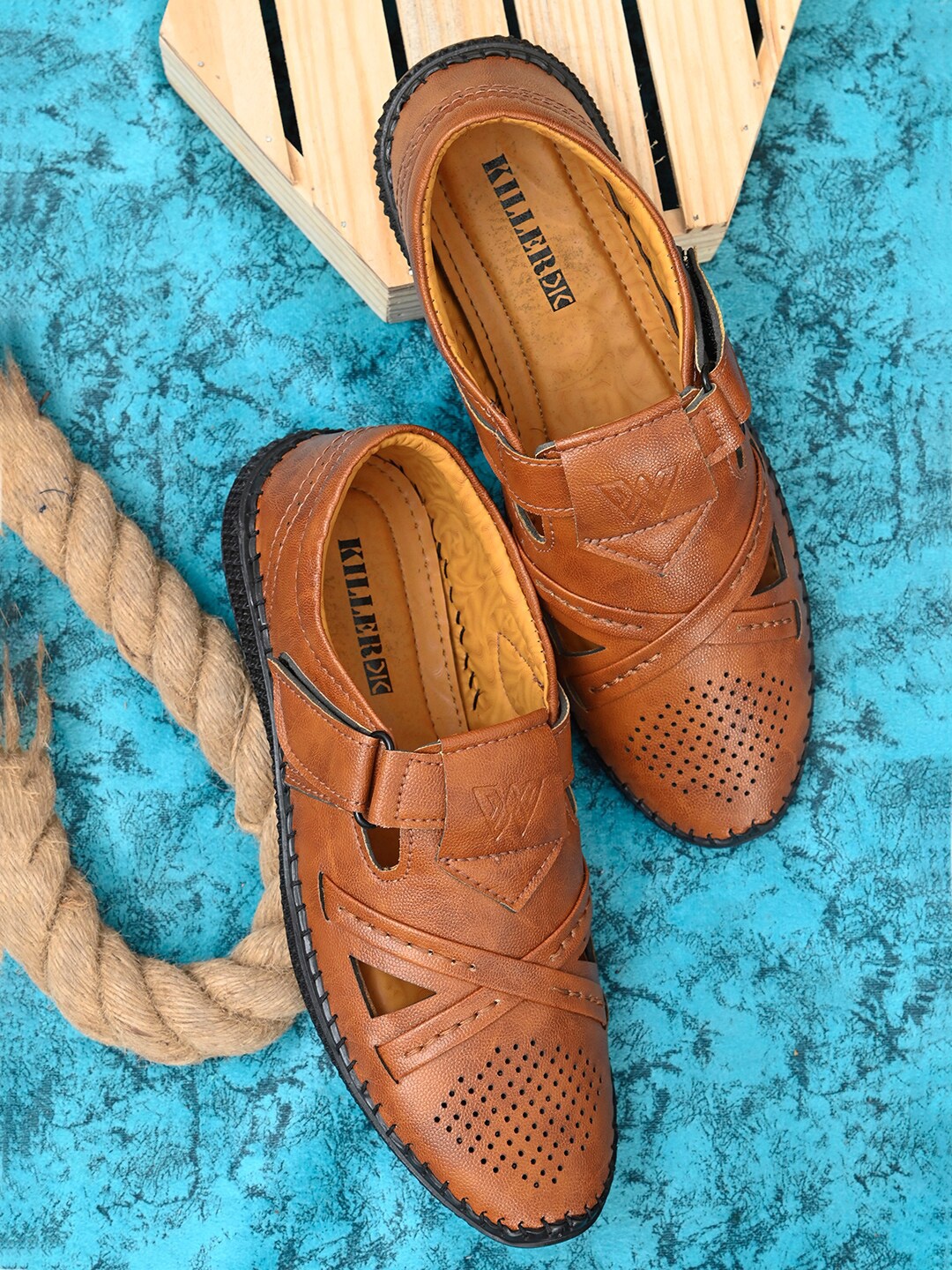 

Killer Men Tan Shoe-Style Sandals