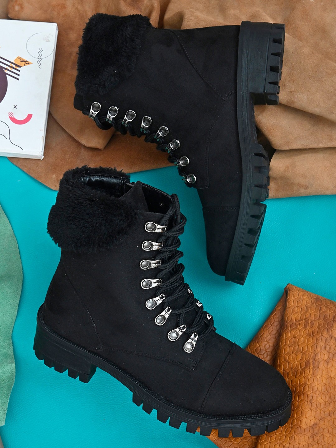 

Roadster Women Black Solid Chunky Boots