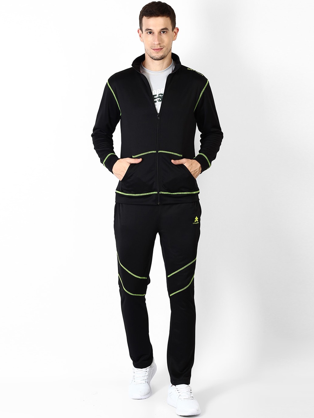 

OFF LIMITS Men Black Solid Tracksuit