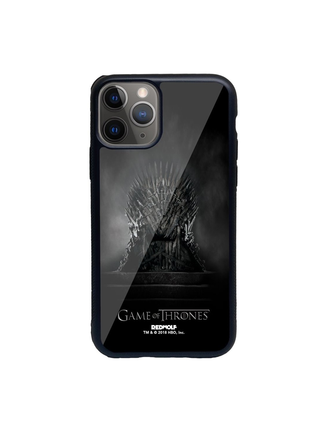 

macmerise Black Printed Iphone 11 Pro Mobile Back Case