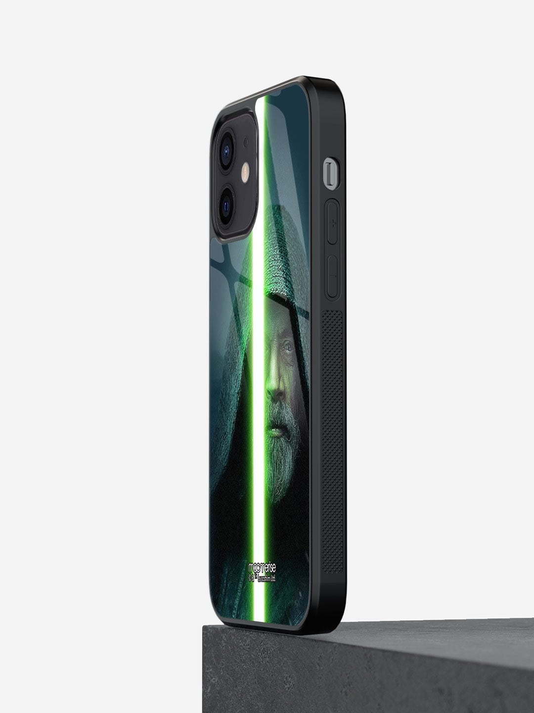 

macmerise Grey & Green Light Saber iPhone 12 Mini Back Case