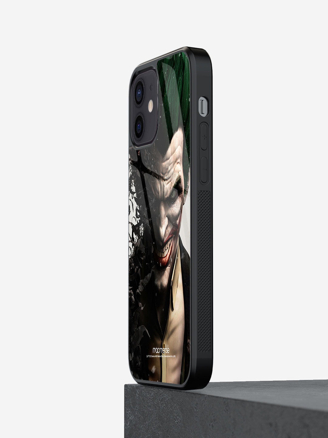 

macmerise Black Printed Joker Withers Glass iphone 12 Mini Phone Case
