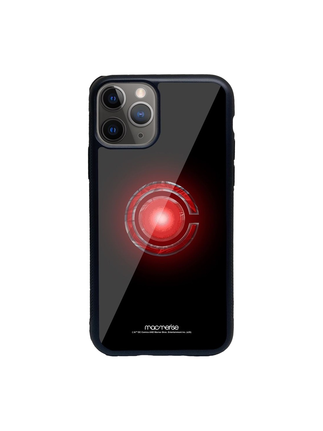 

macmerise Black & Red Printed Logo Cyborg Glass iPhone 11 Pro Back Case