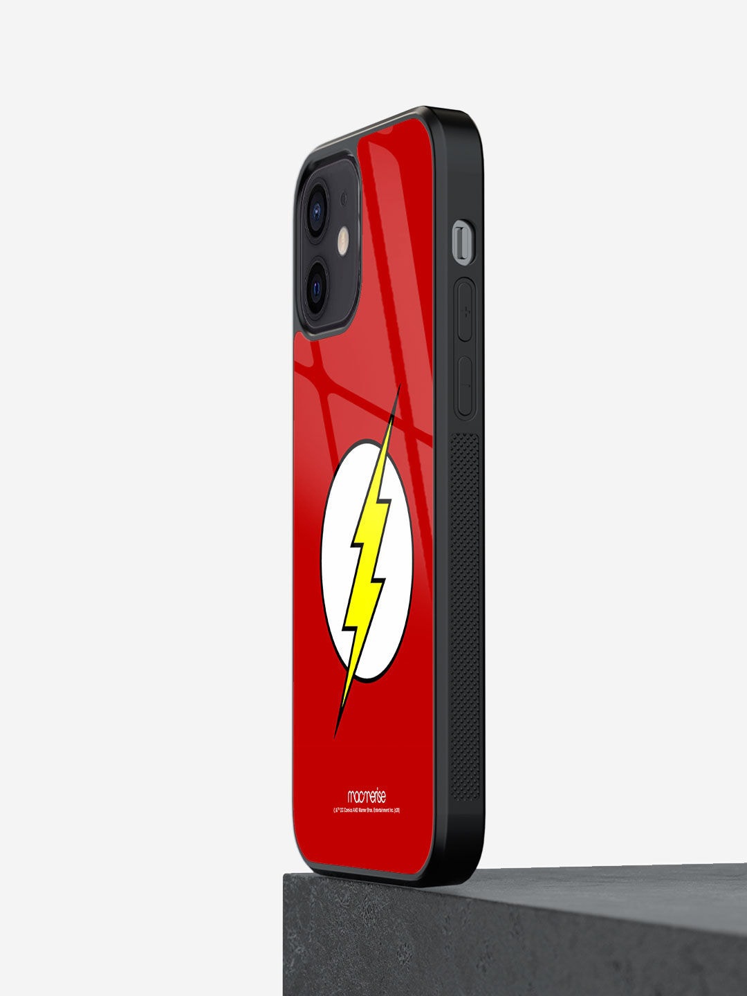 

macmerise Red & White Logo Flash iPhone 12 Back Case
