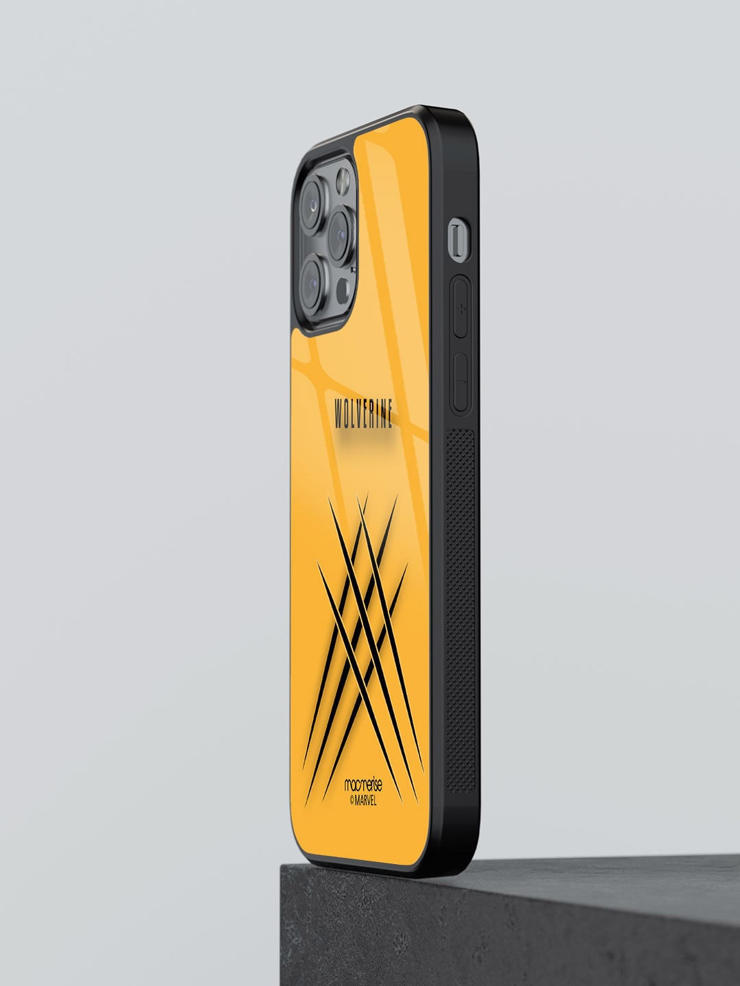 

Macmerise Yellow Minimalistic Wolverine Printed iPhone 12 Pro Max Back Case