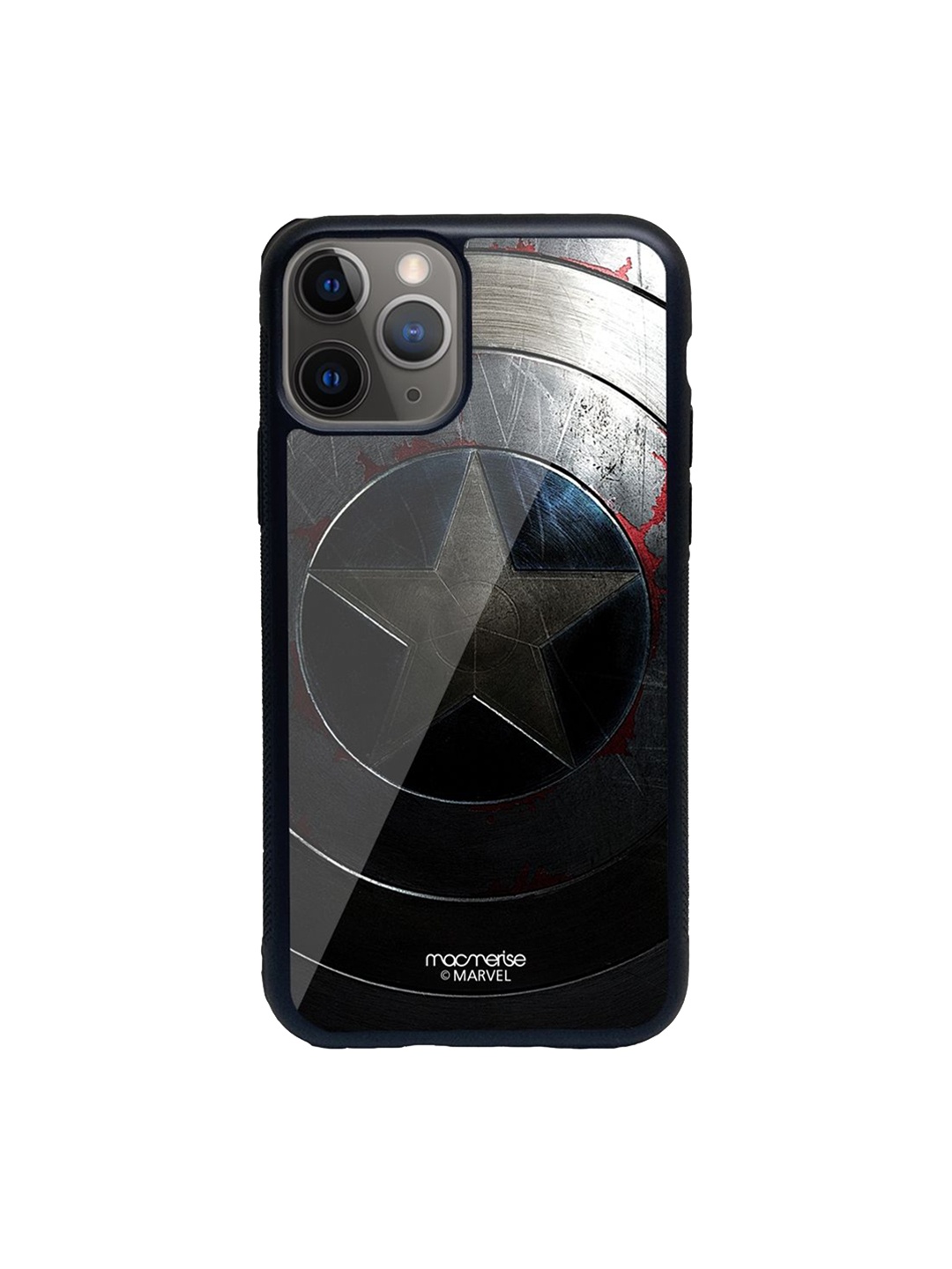 

macmerise Black Printed iPhone 11 Pro Max Glass Phone Case