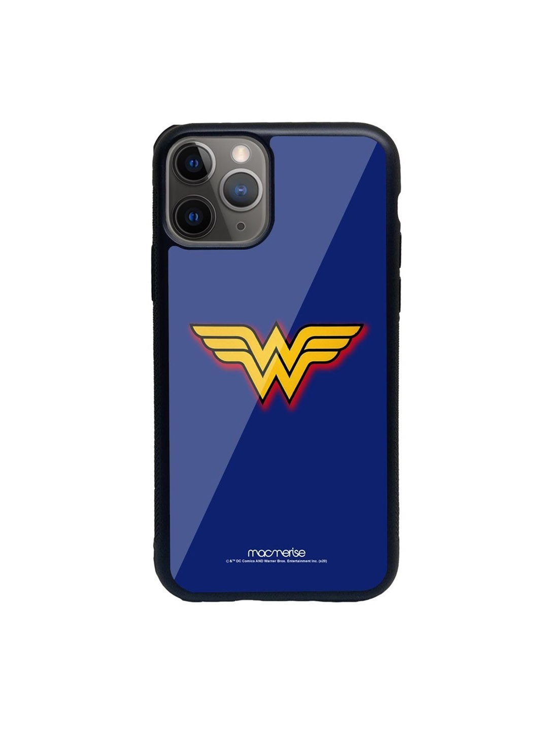 

macmerise Blue Printed Glass iPhone 11 Pro Back Case