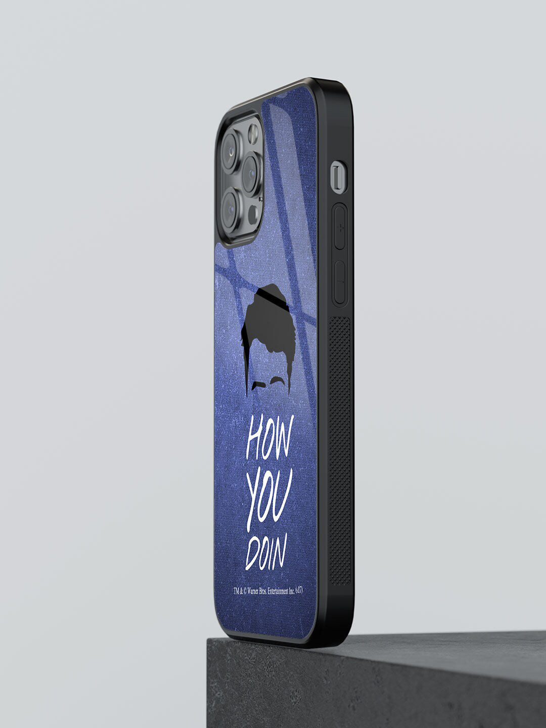 

macmerise Blue Friends How You Doin Printed iPhone 12 Pro Glass Back Case
