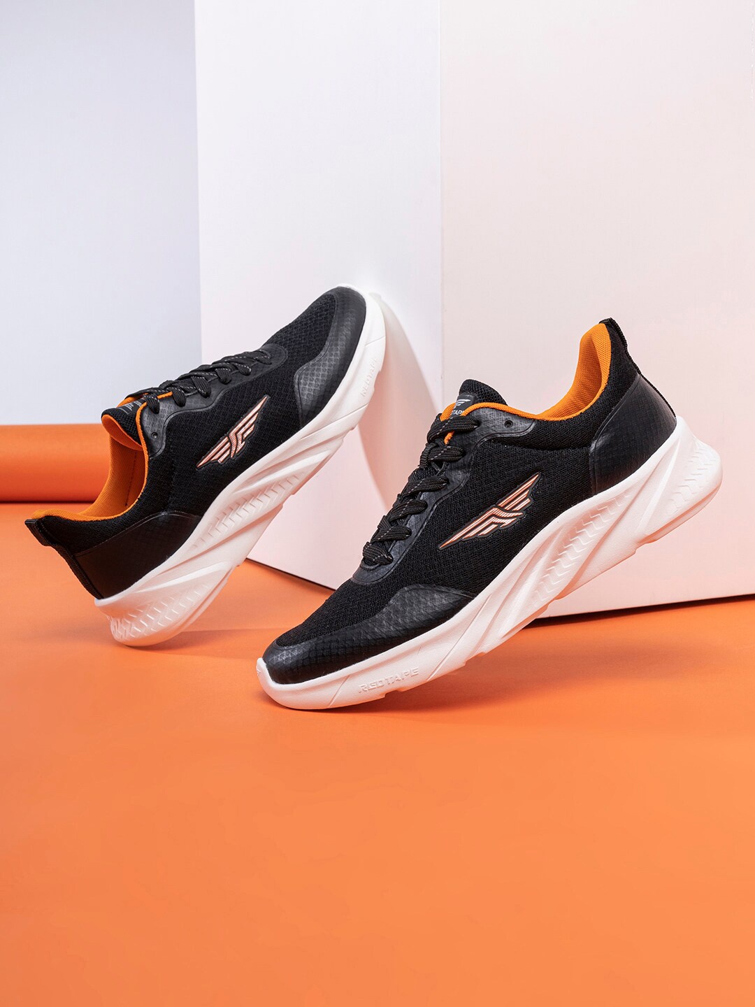 

Red Tape Men Black Mesh Running Shoes