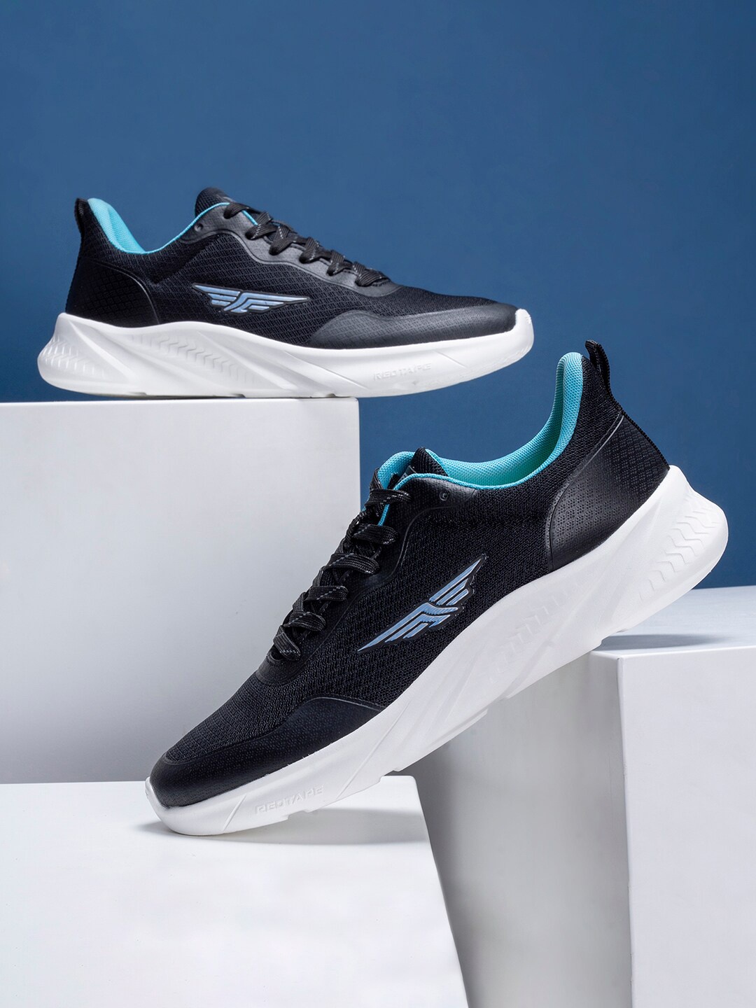

Red Tape Men Black Mesh Running Shoes