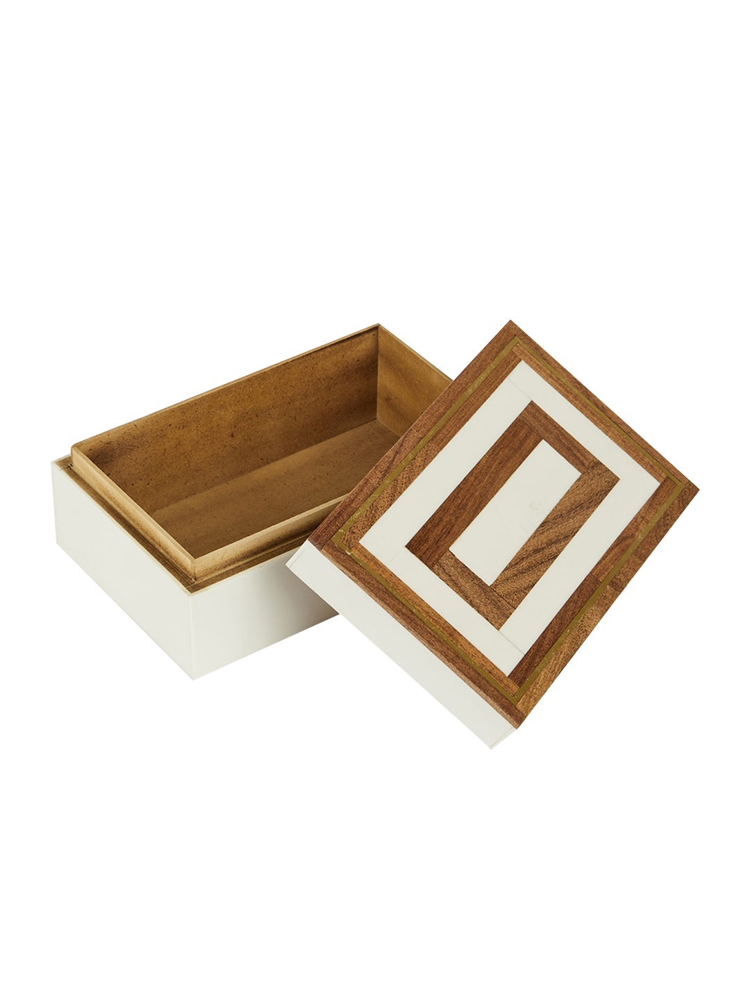 

Fabindia Brown & White Striped Utility Box Holder